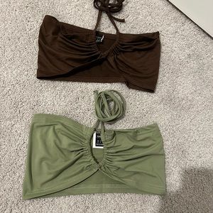 Shien small tie up crop top